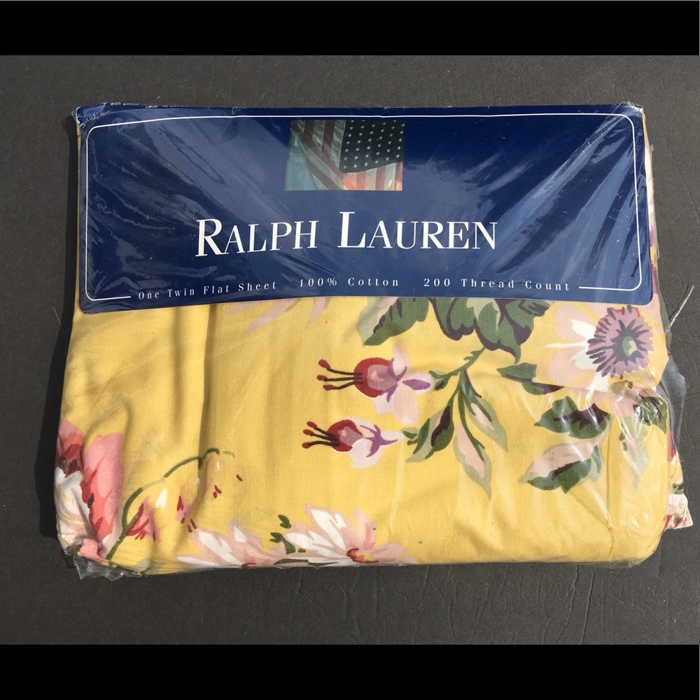 Ralph Lauren Twin Sheet Flat Brooke Vintage Cotton Grand Millenial USA Open